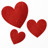 Glitter Heart Cut-Out Decorations Mega Pack - 20 Pieces